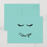 Mint Black Eyelashes Glam Personalised 