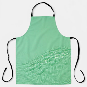 Mint blue coloured clear water surface texture wit apron
