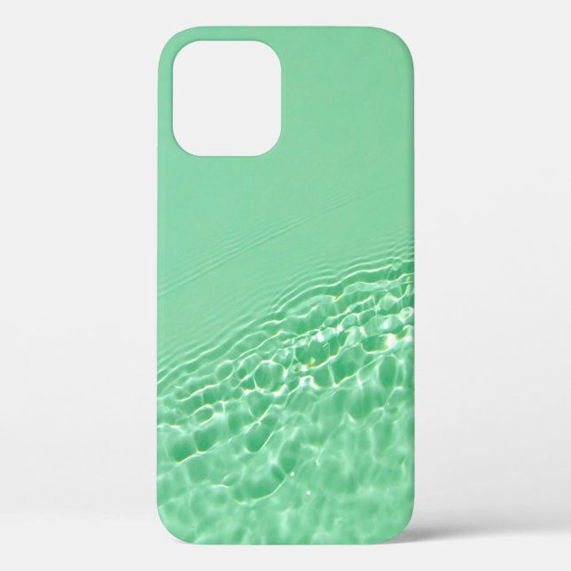 Mint blue coloured clear water surface texture wit Case-Mate iPhone case (Back)