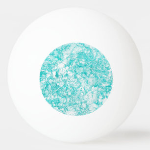 Mint Blue & White Marble Texture  Ping Pong Ball