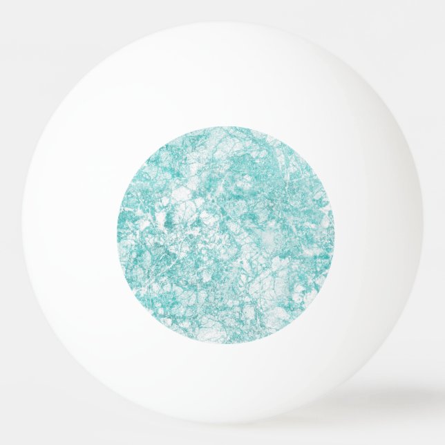 Mint Blue & White Marble Texture  Ping Pong Ball (Back)