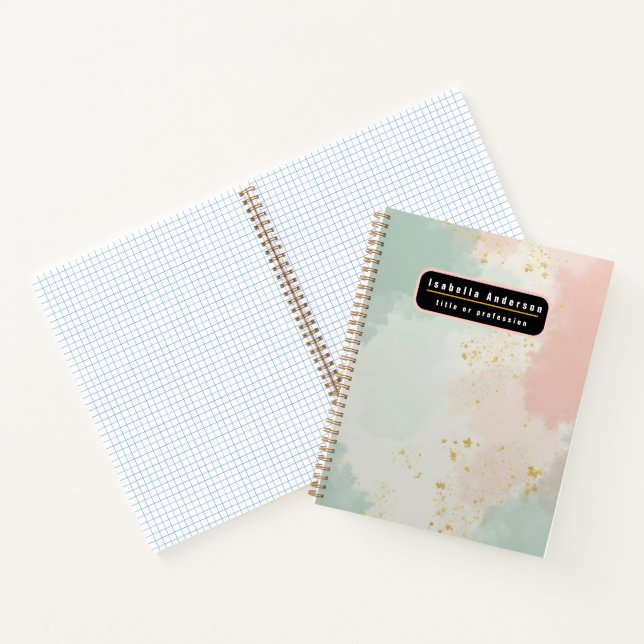 Mint Blush Pink Abstract Popular Collection Notebook (Inside)