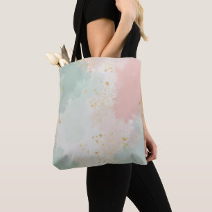 Mint Blush Pink Abstract Popular Collection Tote Bag