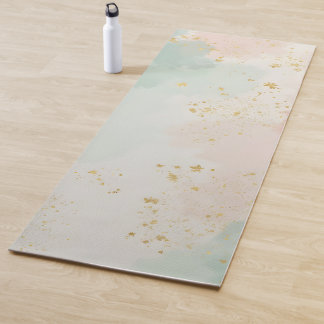 Mint Blush Pink Abstract Popular Collection Yoga Mat