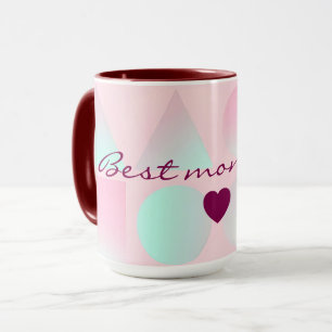Mint Blush Pink Abstract Trendy Collection Mug
