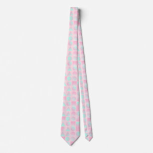 Mint Blush Pink Abstract Trendy Collection Tie