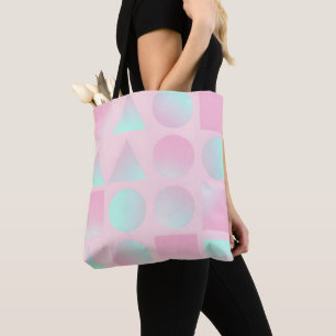 Mint Blush Pink Abstract Trendy Collection Tote Bag