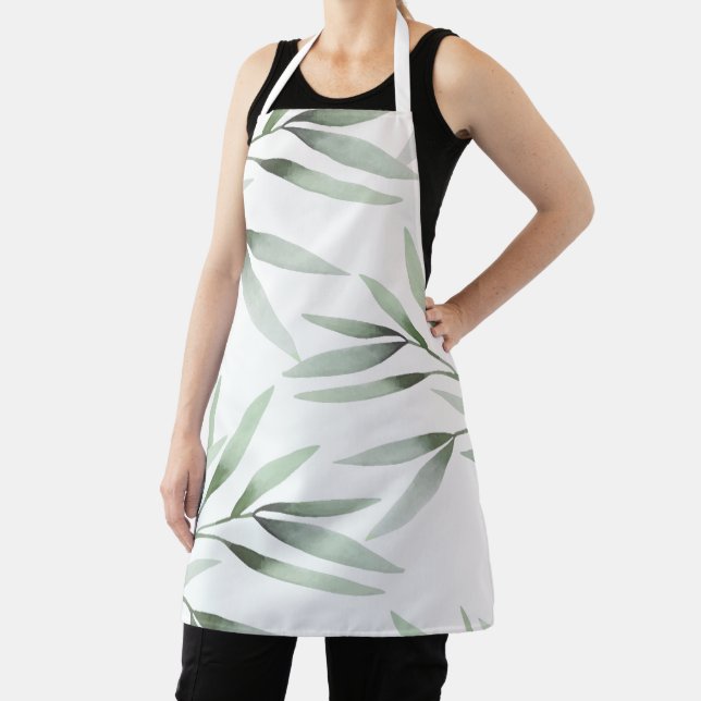 Mint Botanical Simple Apron (Insitu)