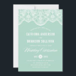 Mint Brocade Lace Wedding Invitation<br><div class="desc">Elegant and whimsical brocade lace pattern. Other colours and matching items are available.</div>
