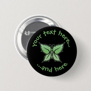 Mint Butterfly 6 Cm Round Badge