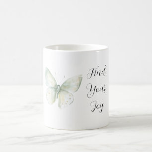 Mint Butterfly Joy Coffee Mug