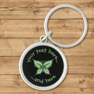 Mint Butterfly Key Ring