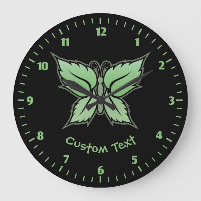 Mint Butterfly Large Clock (Front)