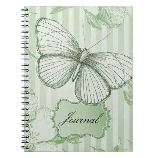 Mint Butterfly Notebook