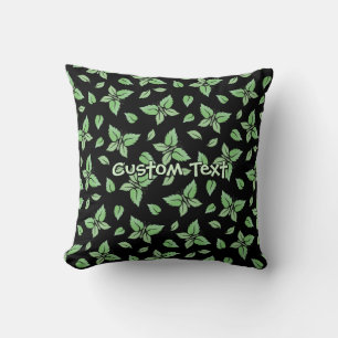 Mint Butterfly Pattern Cushion