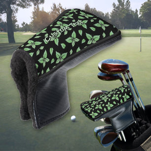 Mint Butterfly Pattern Golf Head Cover