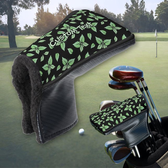 Mint Butterfly Pattern Golf Head Cover (Creator Uploaded)