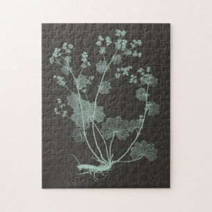 Mint & Charcoal Nature Study I Jigsaw Puzzle