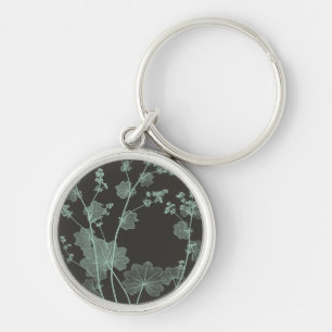 Mint & Charcoal Nature Study I Key Ring