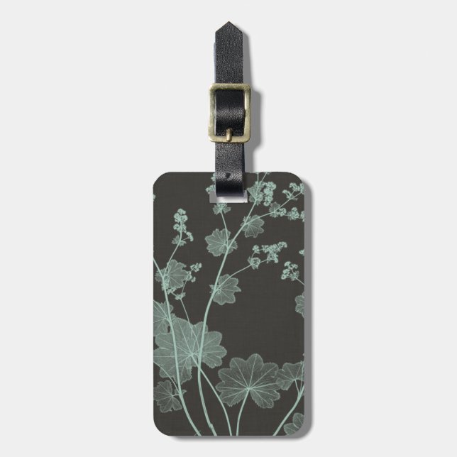 Mint & Charcoal Nature Study I Luggage Tag (Front Vertical)