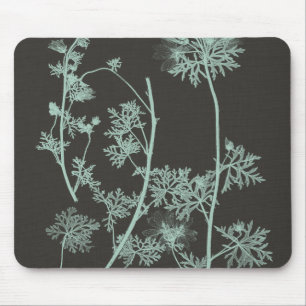Mint & Charcoal Nature Study IV Mouse Pad