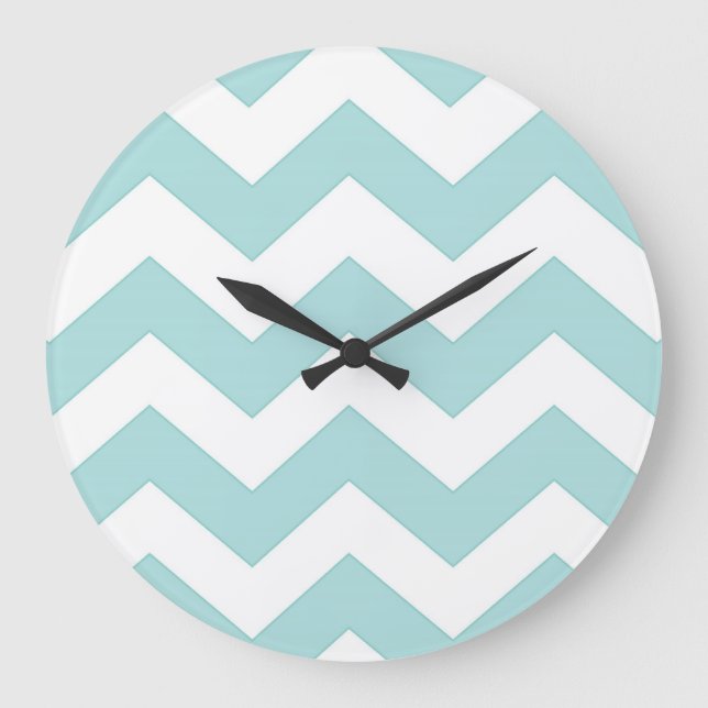 mint chevron clock (Front)