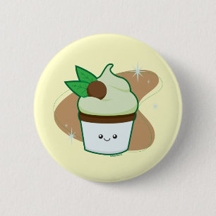 Mint Chip Cupcake 6 Cm Round Badge