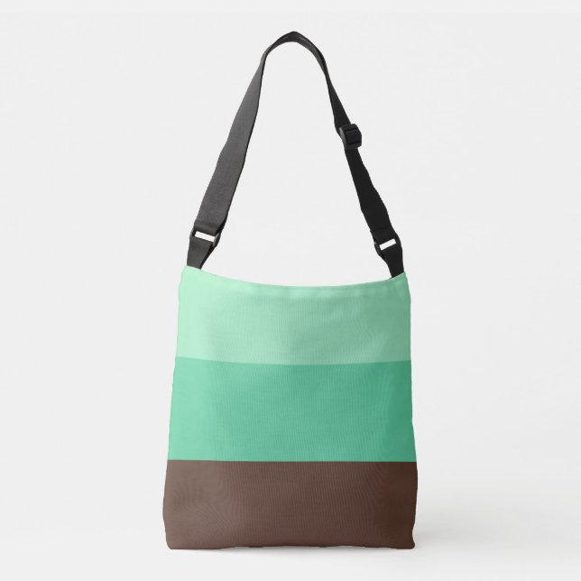 Mint Chocolate Chip 3 Stripe Crossbody Bag (Front)