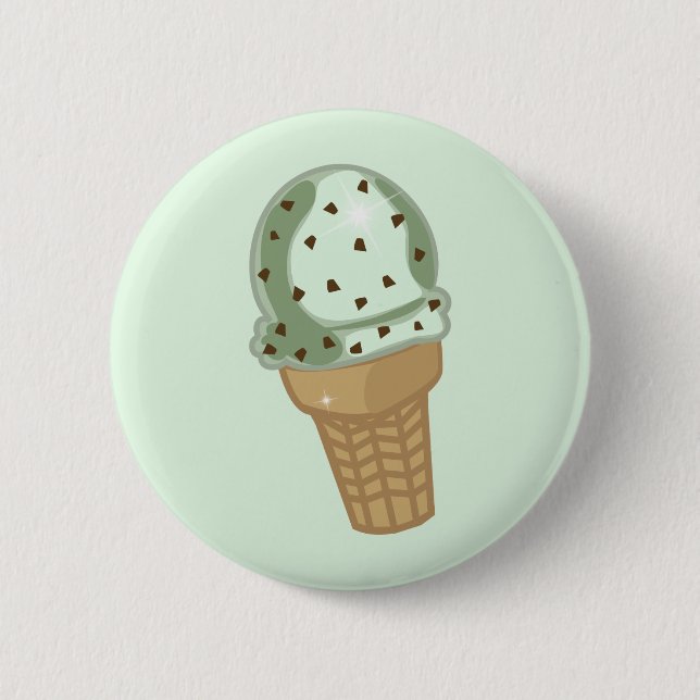 Mint Chocolate Chip 6 Cm Round Badge (Front)