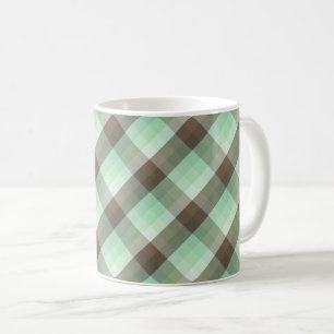 Mint Chocolate Chip Colour Block Plaid Stripes  Coffee Mug