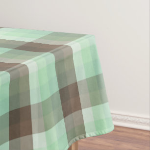 Mint Chocolate Chip Colour Block Plaid Stripes  Tablecloth