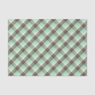 Mint Chocolate Chip Colour Block Plaid Stripes  Tissue Paper