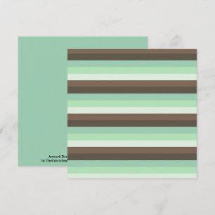 Mint Chocolate Chip Colour Block Stripes  Card