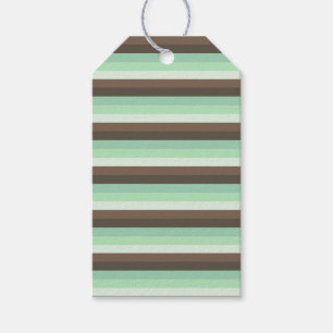 Mint Chocolate Chip Colour Block Stripes  Gift Tags