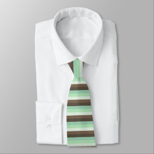 Mint Chocolate Chip Colour Block Stripes  Tie