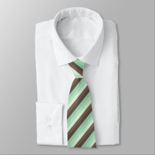 Mint Chocolate Chip Colour Block Stripes  Tie