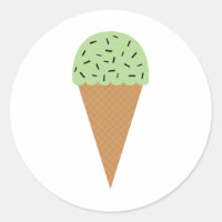 Mint Chocolate Chip Ice Cream Cone