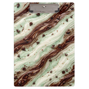 Mint Chocolate Chip Milkshake Marble Design Clipboard