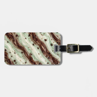Mint Chocolate Chip Milkshake Marble Design Luggage Tag