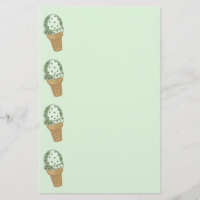 Mint Chocolate Chip Stationery (Front)