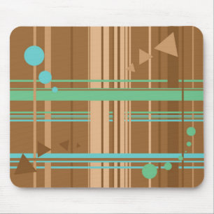 Mint Chocolate Geometry Mouse Pad