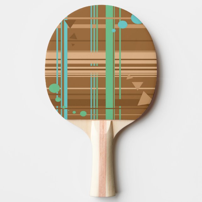 Mint Chocolate Geometry Ping Pong Paddle (Front)