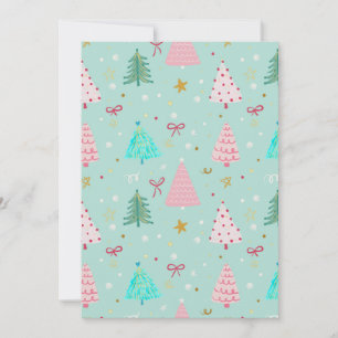 Mint Christmas Tree Invitation