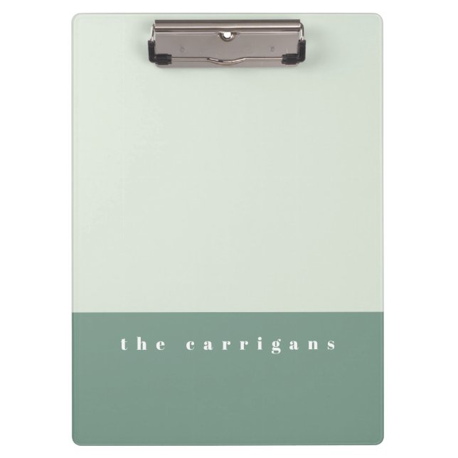 Mint Colour Block Clipboard (Front)