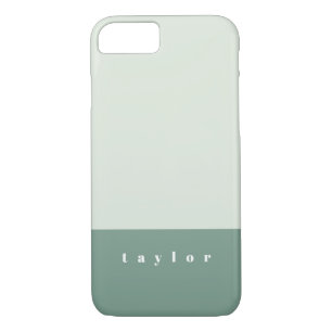 Mint Colour Block Personalised iPhone 8/7 Case