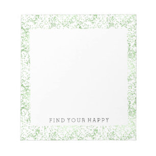Mint Confetti Dots Notepad