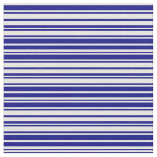 Mint Cream and Blue Coloured Stripes/Lines Pattern Fabric