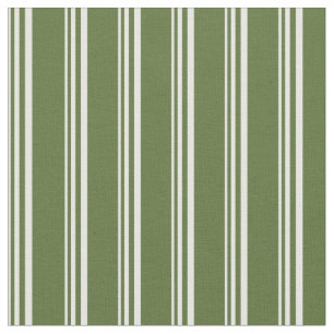Mint Cream and Dark Olive Green Coloured Pattern Fabric