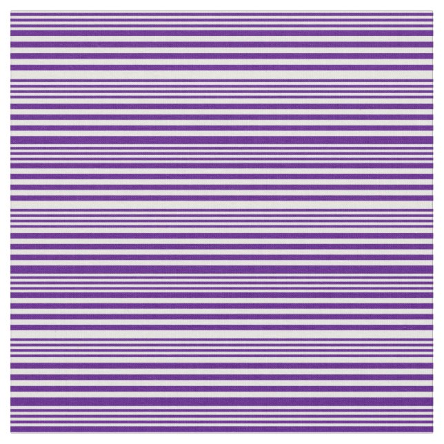 Mint Cream & Indigo Coloured Stripes Fabric (Close Up)