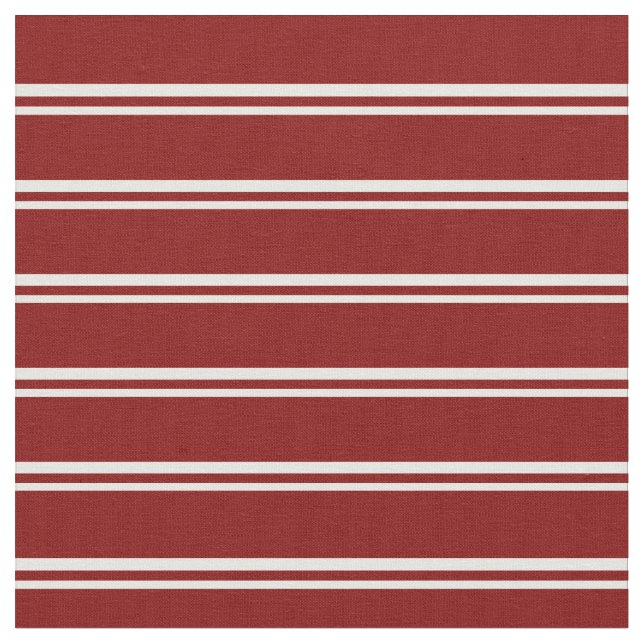 Mint Cream & Maroon Coloured Lined Pattern Fabric (Close Up)